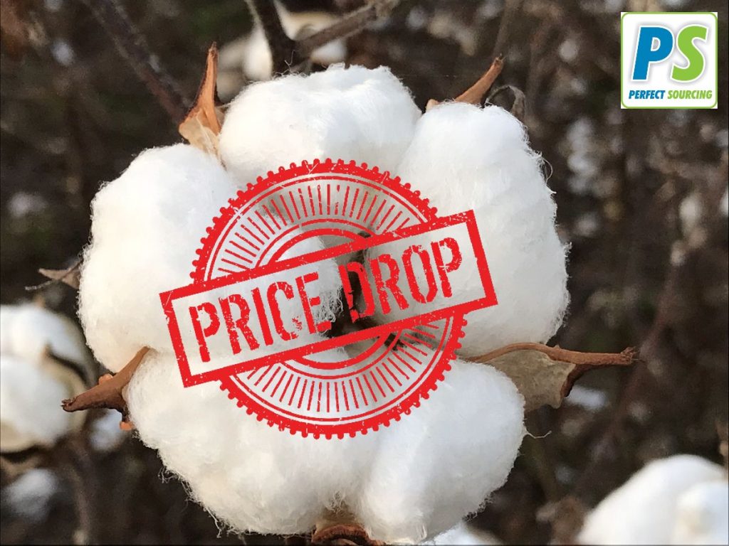 COTTON PRICES FALL SHARPLY