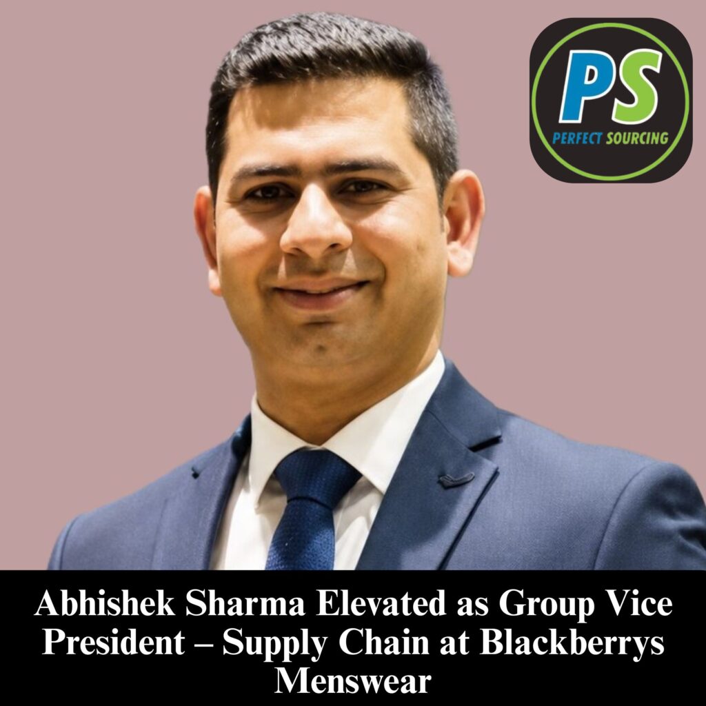 Abhishek Sharma Elevated as Group Vice President – Supply Chain at Blackberrys Menswear
